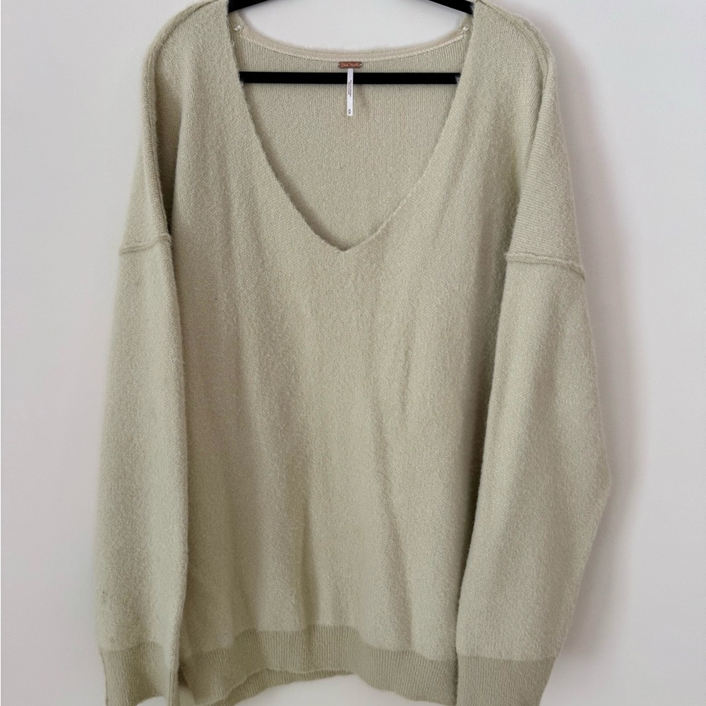 Free People V-Neck Sweater - Cream